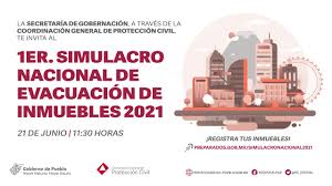 La convocatoria del simulacro nacional fue lanzada por la sspc y la coordinación nacional de protección civil (cnpc) con el objetivo de preparar a la población para enfrentar ese tipo de desastres naturales. Segob Y Proteccion Civil Invitan A Participar En El Primer Simulacro Nacional De Evacuacion De Inmuebles 2021 Sucesos Puebla