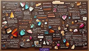 Vision board and crystals
