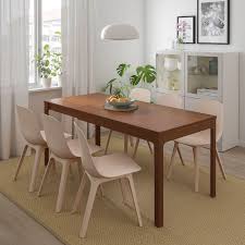 Ekedalen Odger Table And 4 Chairs Brown White Beige Ikea Dining Room Table Set Wood Dining Room Table Dining Table Chairs