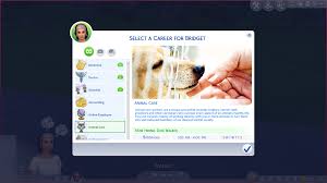 With this mod we can directly control our pets, see their needs, see their relationships, etc.download the mod: . Animal Care Career The Sims 4 Catalog
