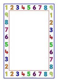 Number A4 Page Borders Sb11412 Sparklebox More Page Borders Scrapbook Frames Clip Art Borders