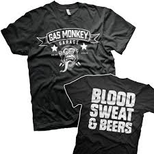 Build your wardrobe with the gmg tee shirts and work wear items. Gas Monkey Garage T Shirt Blood Sweat Beers Shirts Gas Monkey Garage Fanshop Dmax Shop