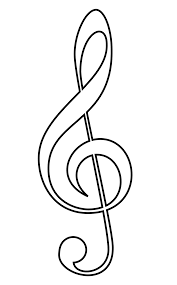 Treble Clef Music Notes Drawing Music Coloring Treble Clef Art