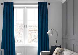 The leaf pattern is reminiscent of spring time and ushers in a very relaxing mood and the jacquard weave lends a touch of elegance as well. Kent Navy Made To Measure Curtains 247curtains