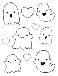 Cute Ghost Coloring Pages Kawaii Cute Ghost Coloring Pages Halloween Drawings Halloween Doodle Easy Drawings