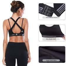 Simiya Sports Bra Cross Back High Impact Padded Workout Bras For Women Running And Yoga Giving Laundry Bag At Amazon Wom Running Women Bra Fitting Sports Bra