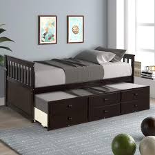 Each headboard and footboard we manufacture has the ability to bolt direc Storage Twin Daybed With Trundle And 3 Storage Drawers Platform Bed Frame With Headboard Footboard Kids Bed Espresso Buy Online In Gambia At Gambia Desertcart Com Productid 219484251