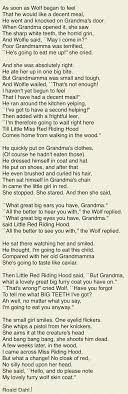 Little Red Riding Hood And The Wolf Roald Dahl Revolting Rhymes