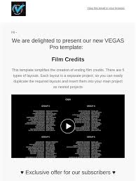 Customize text, images, and colors within minutes. Vegasaur Com Film Credits Template For Vegas Pro Milled