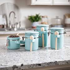 Order now for a fast home delivery or reserve in store. Turquoise Canisters With Wood Spoons Set Of 4 Kirklands