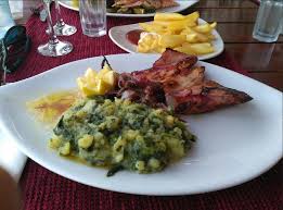 Grilled Calamari With Blitva Potatoes And Silverbeet From Pumparela Restaurant On The Wharf In Bol On The Island Of Brac In Dalmatia Ttdd