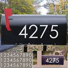 Includes 2 decals one for both sides of your mailbox and address numbers for the door. Signs Indoor Or Outdoor Cars Trucks Business Door Self Adhesive 4 Sets Vinyl Number White For Mailbox Address Number Home Window Mailbox Numbers Sticker Decal Die Cut Script White No Hardware Mailbox