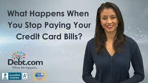 My husband and i had credit cards and auto loans together, he look everything and now has stop paying on things because hes with someone else she has few job skils at any rate thinking about bankrupsy but decided against it what would happen if we simply stoped cause can,t pay anymore. What Happens If I Stop Paying My Credit Cards Debt Com