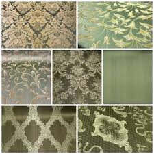 The brocade weaving technique is also defined as loom embroidery. Sage Green Gold Damask Jacquard Brocade Fabric 118 By The Yard Many Design Ebay Damask Fabric Green And Gold Brocade Fabric