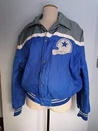 Vintage Dallas Cowboys Bomber Jacket By Shain Good Vintage Condition Elastic Is In Good Condition Some Yellowing On Coll Bomber Jacket Jackets Dallas Cowboys