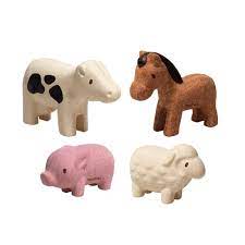 Plan Toys Farm Animal Set In 2020 Farm Animals Pet Toys Animals