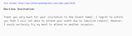 Decline Invitation