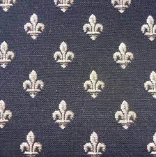 Lace curtain fleur de lis floral fabric pattern. Medieval Heavy Fleur De Lys Curtain And Upholstery Fabric