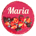 Burning candles and birthday greeting gif image. Animated Happy Birthday Cake With Name Maria And Burning Candles Download On Funimada Com