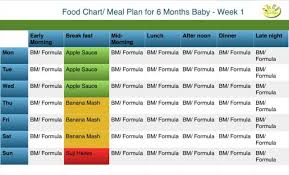 6 month baby food chart indian food chart for 6 months old