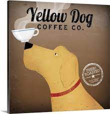 Yellow Dog Coffee Co Dog Coffee Coffee Pillows Dog Motif