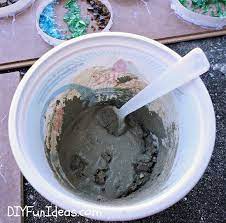 How To Make Crushed Glass Tie Dyed Concrete Coasters With Rapid Set Cement All Do It Yourself Fun Ideas Crushed Glass Concrete Crafts Cement Diy