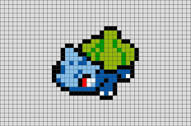 An einem anderen pixelprojekt sind wir auch am. Pokemon Bulbasaur Pixel Art Pixel Art Pokemon Pokemon Cross Stitch Pixel Art Grid
