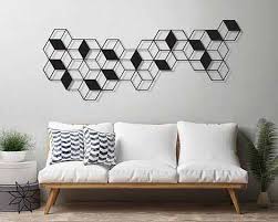 Geometric Wall Art Large Wall Art Metal Wall Art Minimalist Etsy Geometric Wall Art Geometric Wall Decor Black Metal Wall Art