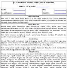 Maybe you would like to learn more about one of these? Contoh Pengisian Raport Paud Narasi K13 Cara Golden