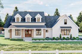 Plan 62841dj Modern Farmhouse Plan With Cathedral Ceiling In The Great Room And Kitchen Modern Farmhouse Plans Farmhouse Style House Farmhouse Style House Plans