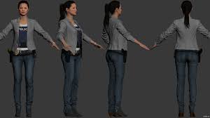 Khai Minh Dao Police Pack 3d Models 3d Model Character Sims 4 Clothing Police