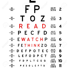 Abstract Eye Chart Background Design Isolated On White