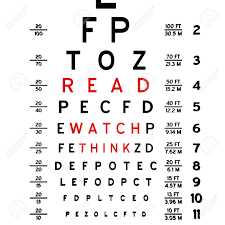 abstract eye chart background design isolated on white