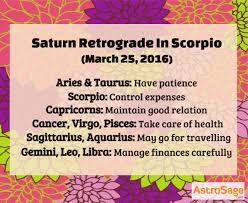 Home and family is of utmost importance. Astrosage Magazine How Effective Is Saturn Retrograde In Scorpio