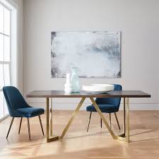 Tower Dining Table Dark Mineral In 2020 West Elm Dining Room West Elm Dining Table Contemporary Dining Table