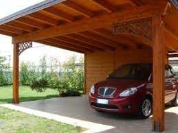 Carport Legno Due Posti Auto Con Casetta Pergola Diy Backyard Patio