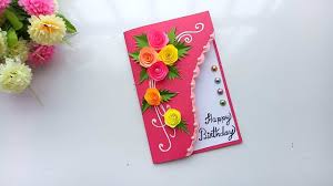 10 simple greeting cards made with 1 piece of paper = 7 cards. Beautiful Handmade Birthday Card Birthday Card Idea Youtube