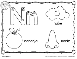 Letra N Para Colorear
