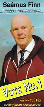 Leaflet from Seámus Finn -Independent -Kildare Newbridge -2014 Local  Elections