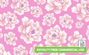 Free flower vector download in ai, svg, eps and cdr. Peony Flower Seamless Vector Pattern Royalty Free Paper Kawaii Shop