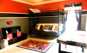 Red Black White And Grey Boy S Room Black Room Decor Boy Room Red Grey Boys Rooms