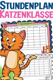 Die vorlagen werden sein wichtig für die korrekte präsentation der künstlerischen fähigkeiten des designers. Katze Katzenklasse Stundenplan Unterrichtsmaterial Im Fach Fachubergreifendes Unterrichtsmaterial Grundschule Erste Klasse