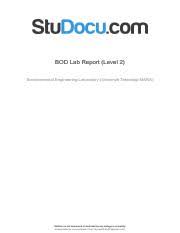 Enter the password to open this pdf file. Bod Lab Report Level 2 Pdf Lomoarcpsd 6317401 Bod Lab Report Level 2 Environmental Engineering Laboratory Universiti Teknologi Mara Studocu Is Not Course Hero