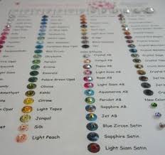 Details About Flatback Hotfix Swarovski Rhinestones Color Chart