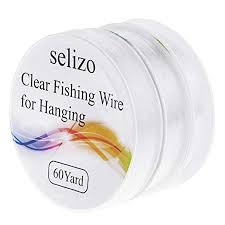 Amazon.com: Fishing Wire, Selizo 3Pcs Clear Fishing Line Jewelry String  Invisible Nylon Thread for Hanging Decorations, Beading and Crafts (3  Sizes, 60 Yards per Roll) : Arts, Crafts & Sewing