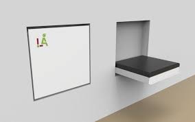 Klappsitz Fur Wandeinbau Stahl Mit Verdecktem Wandrahmen Klappsitz Wand Windfang