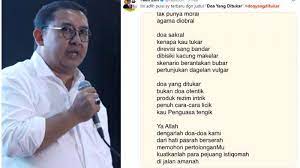 Dia adalah salah satu orang kepercayaan prabowo subianto sejak lama. Fadli Zon S Poetry Returns To Controversy Cidiss