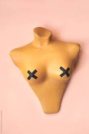 Retro Female Mannequin Bust With Tape Covering The Nipples by Stocksy  Contributor Natalie JEFFCOTT - Stocksy