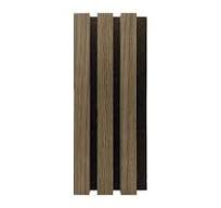 Factory supply natural smoked light wood slat panel with ...