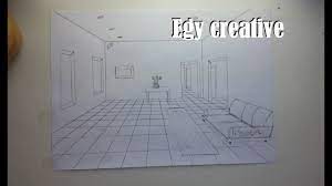 This lesson focuses on the subjects of perspective and vanishing points. Egy Creative Learn How To Draw 3d Room With One Point Perspective Youtube